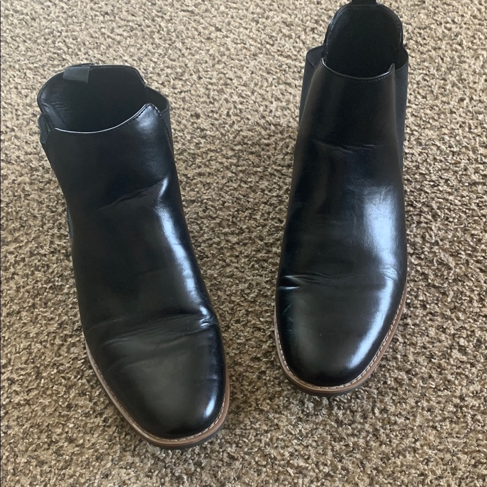 Men's Black Faux Leather Ankle boot 13